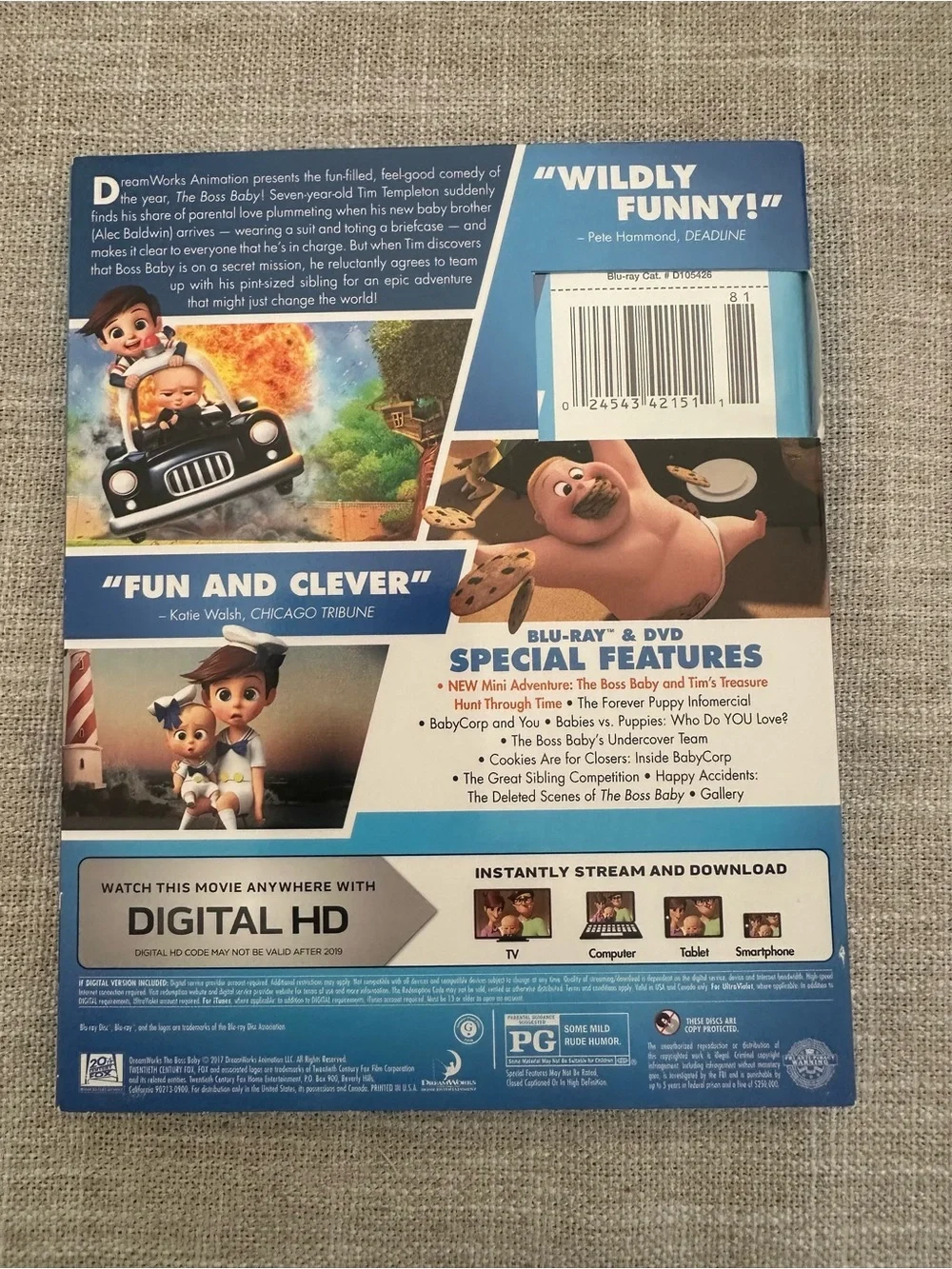 The Boss Baby DVD + Blu-Ray Special Edition 2-Disc Set DreamWorks Animated Movie